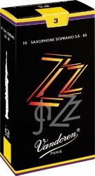 Saxphone reed Vandoren ZZ Saxophone Soprano n°3 x10 Box