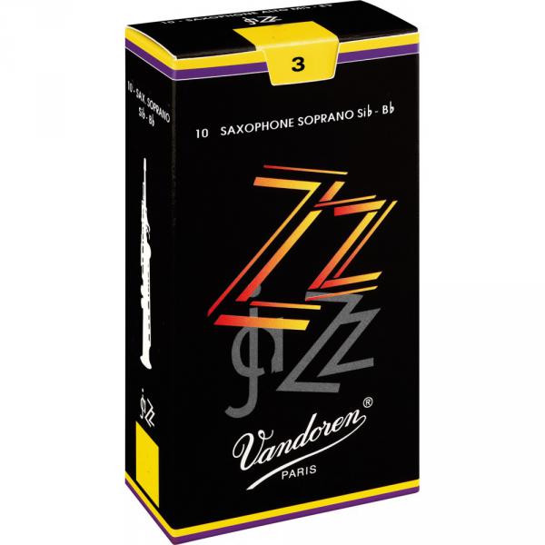 Saxphone reed Vandoren ZZ Saxophone Soprano n°3 x10 Box