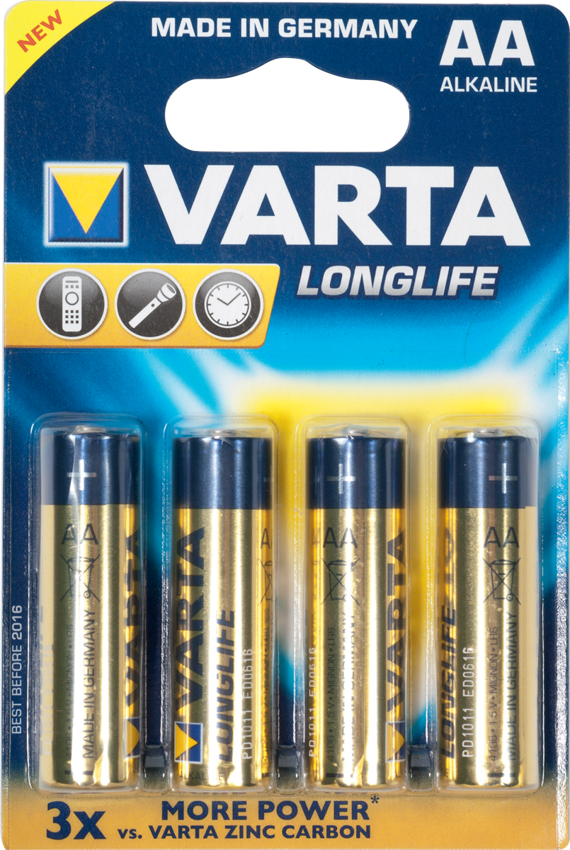 VARTA AAA Alkaline Battery Pack of 8 - Longlife