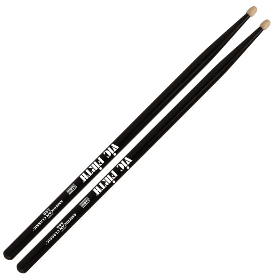 Vic Firth American Classic Drumsticks - 5A - Wood Tip - Black