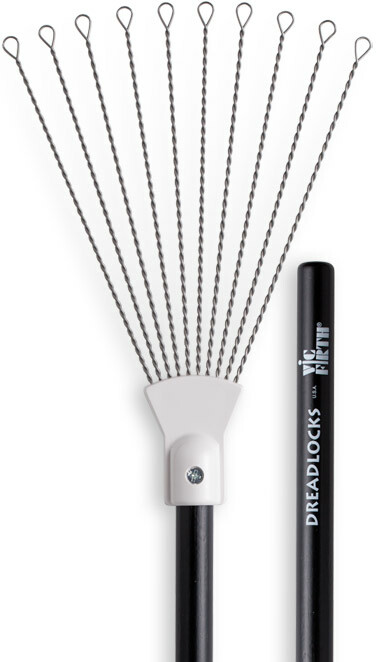 Vic Firth Dreadlocks Drumsticks - Braided Steel Wire Effects Sticks With Hickory Handles