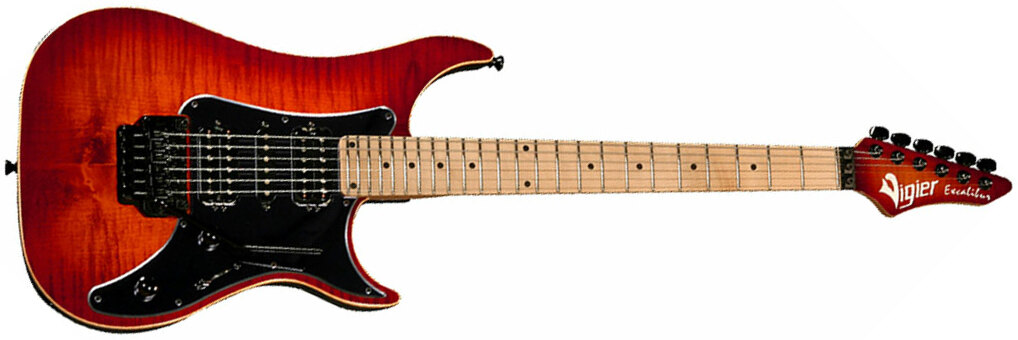 Vigier Excalibur Custom Hsh Mn - Mysterious Red - Str shape electric guitar - Main picture