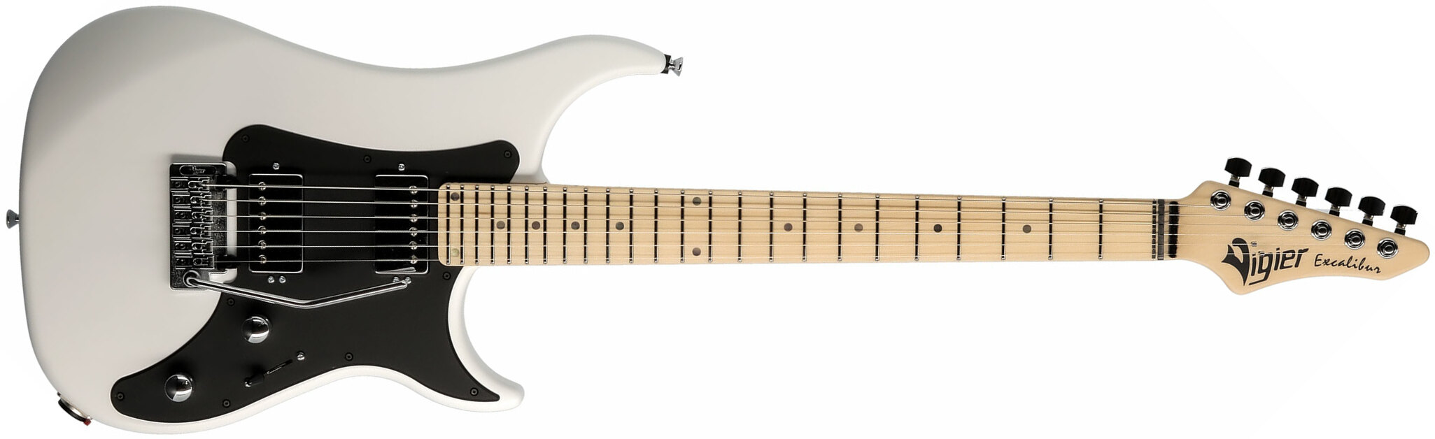Vigier Excalibur Indus Hh Trem Mn - White - Double cut electric guitar - Main picture
