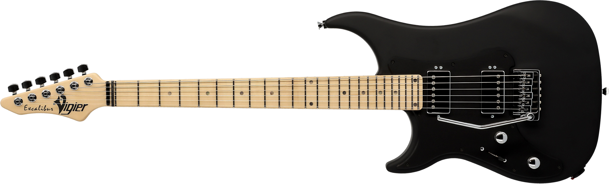 Vigier Excalibur Indus Lh Gaucher 2h Trem Mn - Textured Black - Left-handed electric guitar - Main picture