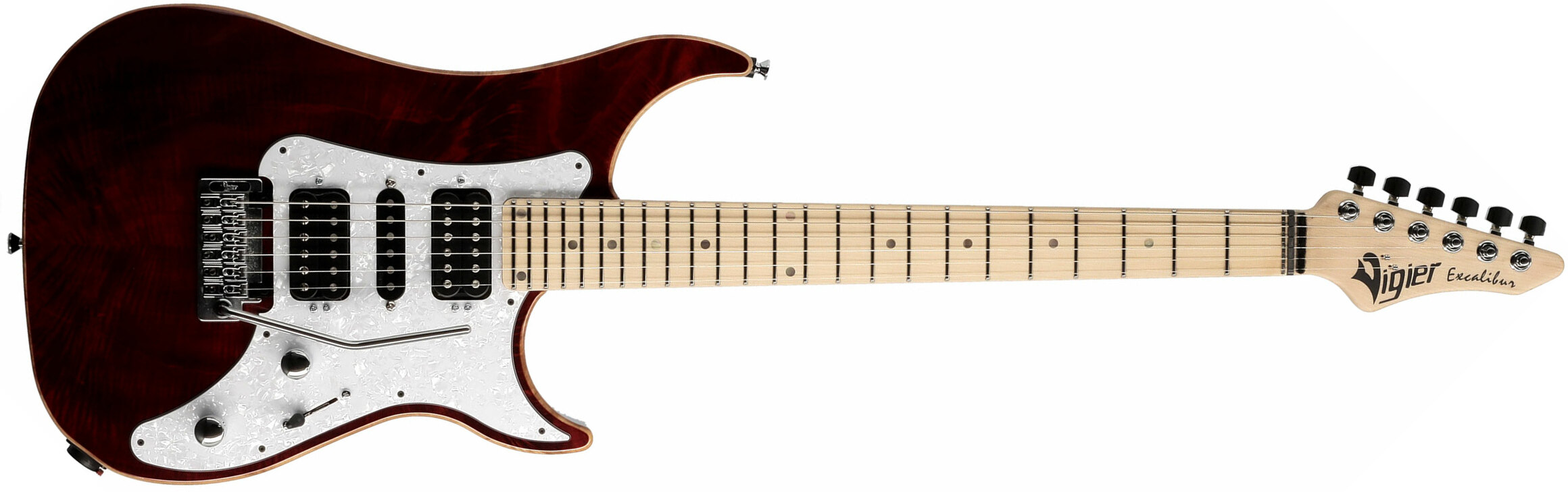 Vigier Excalibur Special Hsh Trem Mn - Ruby - Str shape electric guitar - Main picture