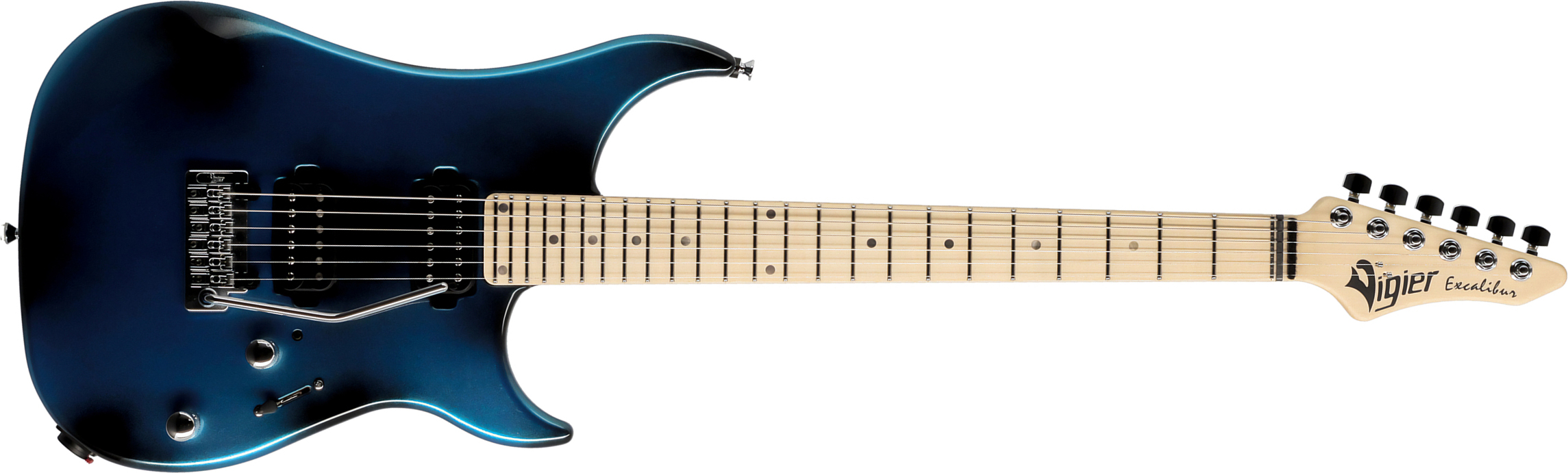 Vigier Excalibur Thirteen 2h Trem Mn - Urban Blue - Str shape electric guitar - Main picture