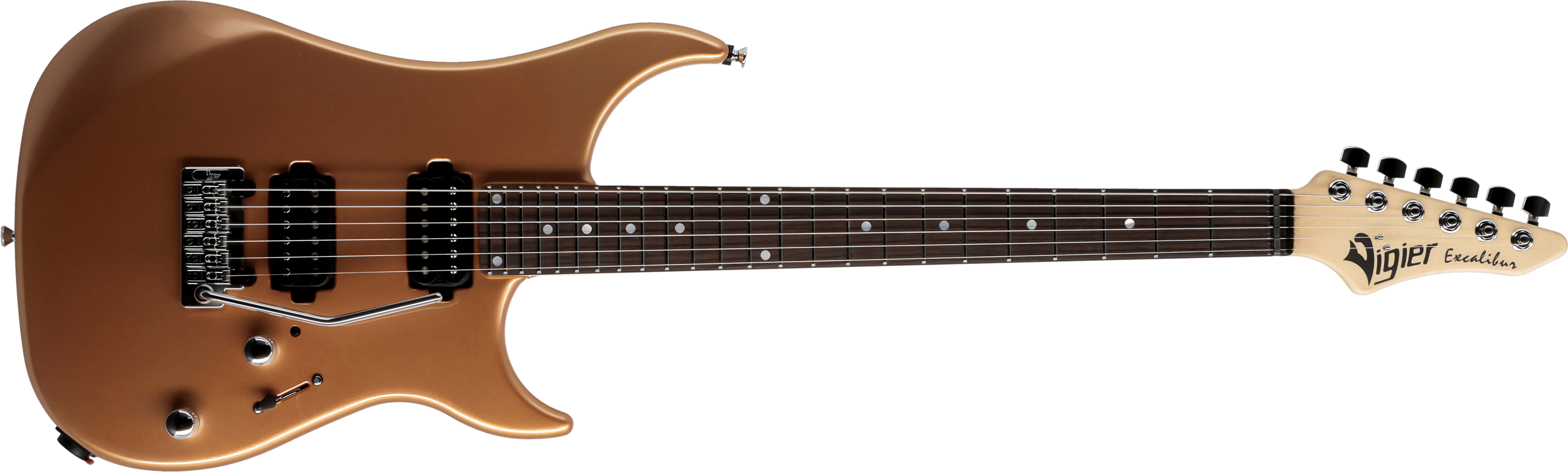 Vigier Excalibur Thirteen 2h Trem Rw - Monarchy Gold - Str shape electric guitar - Main picture