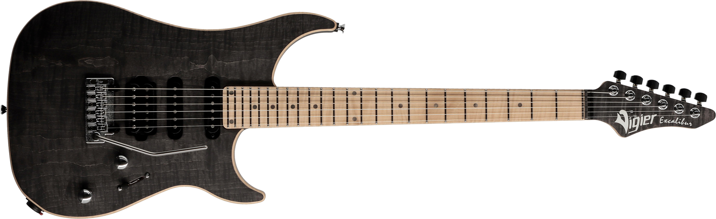 Vigier Excalibur Ultra Blues Hss Trem Mn - Black Diamond - Str shape electric guitar - Main picture