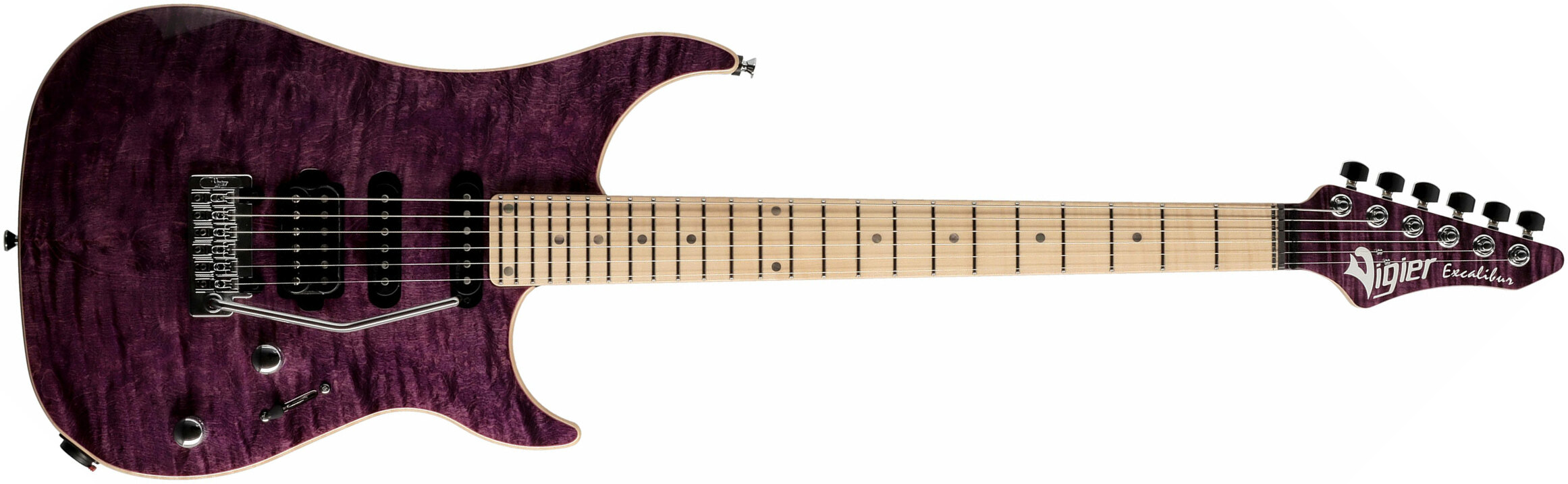 Vigier Excalibur Ultra Blues Hss Trem Mn - Amethyst Purple - Str shape electric guitar - Main picture