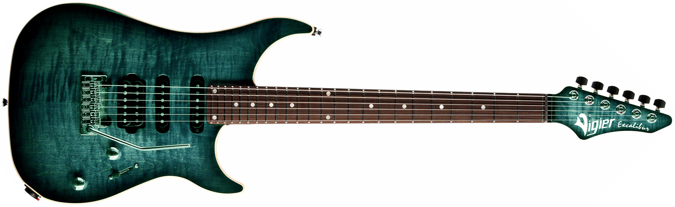 Vigier Excalibur Ultra Blues Hss Trem Rw - Deep Blue - Str shape electric guitar - Main picture