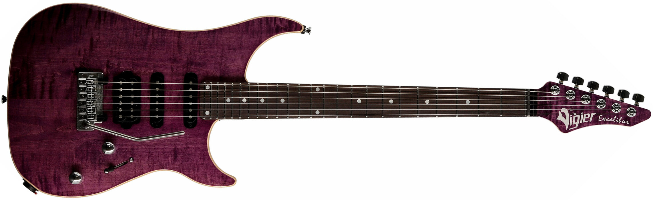 Vigier Excalibur Ultra Blues Hss Trem Rw - Amethyst Purple - Str shape electric guitar - Main picture