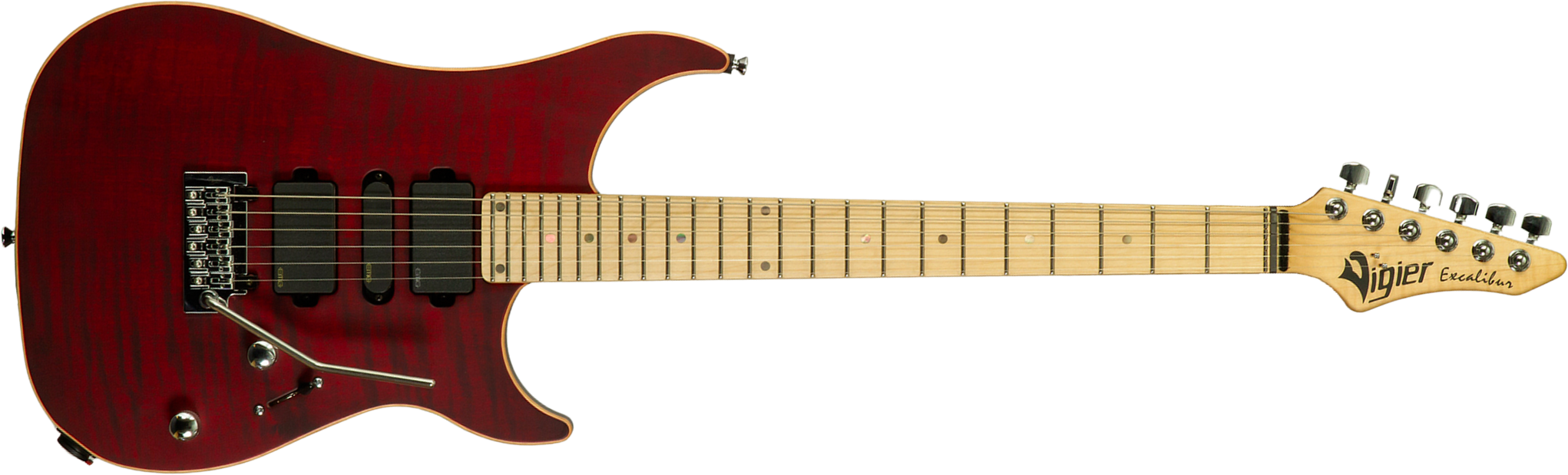 Vigier Excalibur Ultra Hsh Trem Mn - Double Ruby Fade Matte - Str shape electric guitar - Main picture