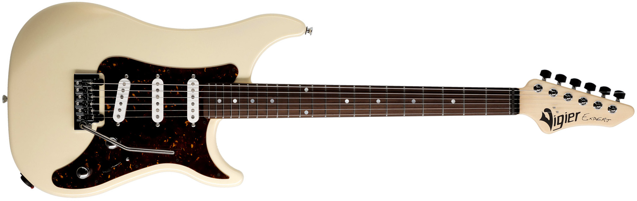 Vigier Expert Classic Rock 3s Trem Rw - Retro White - Str shape electric guitar - Main picture