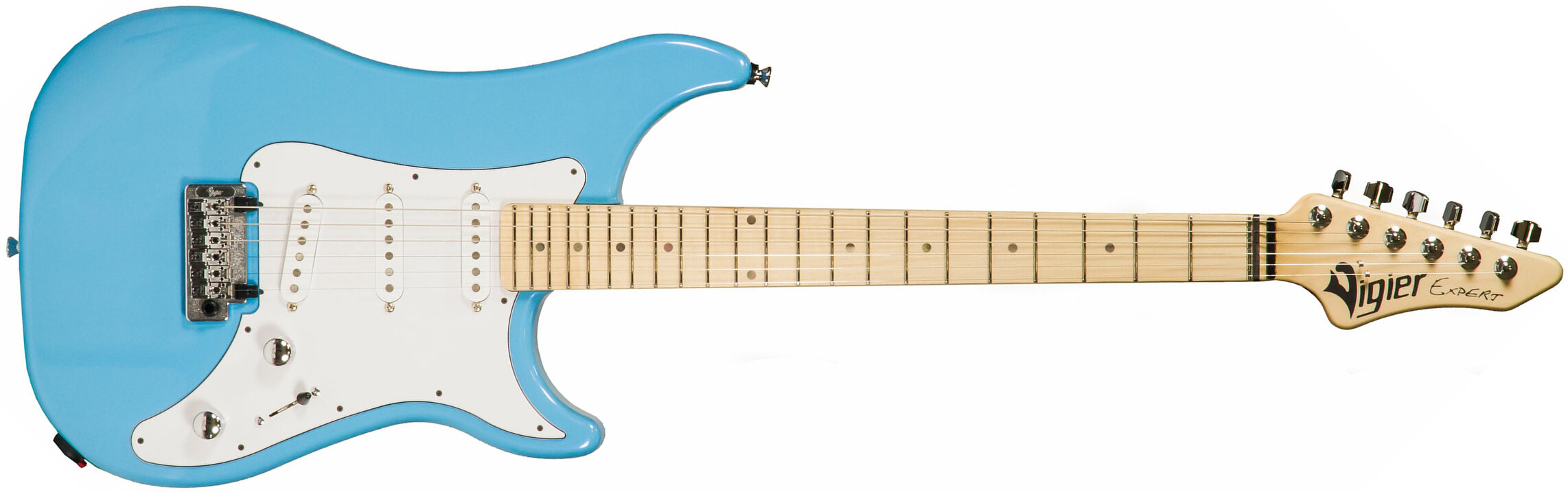 Vigier Expert Classic Rock Sss Trem Mn - Normandie Blue - Str shape electric guitar - Main picture
