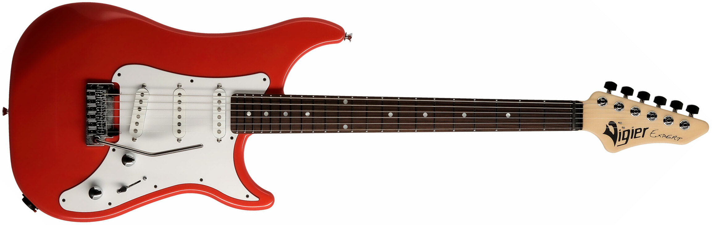 Vigier Expert Classic Rock Sss Trem Rw - Normandie Red - Str shape electric guitar - Main picture
