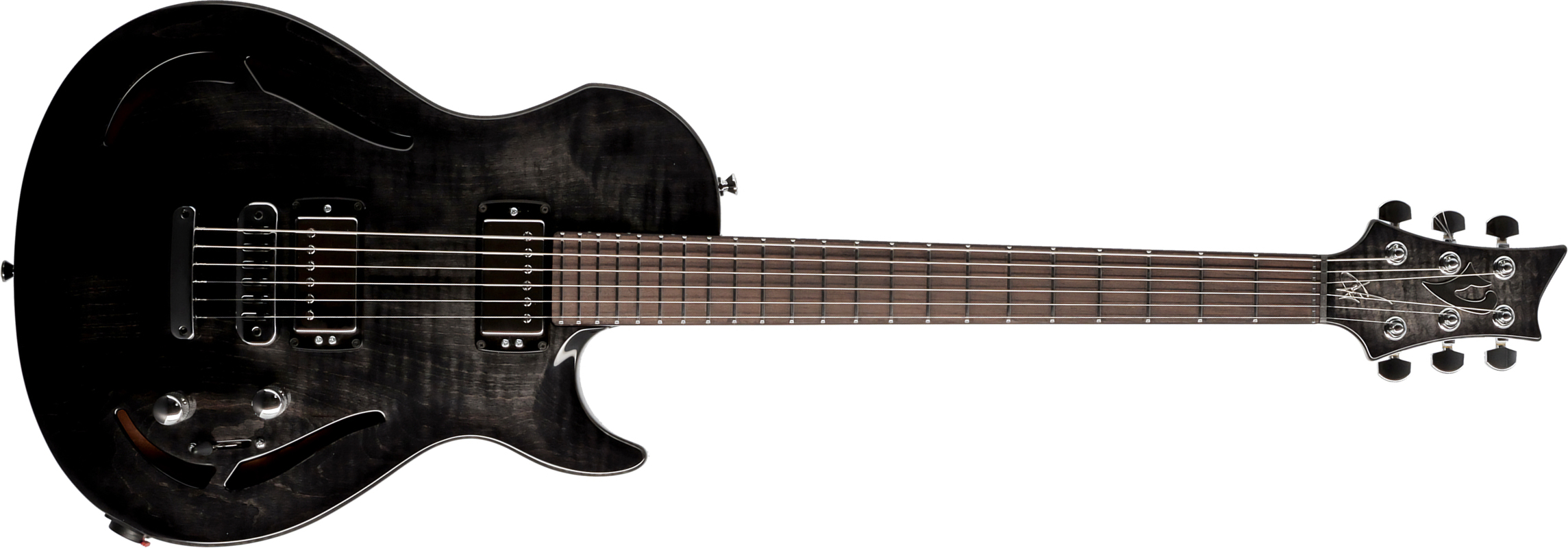 Vigier G.v. Hollow 2h Ht Rw - Ebony Fade - Semi-hollow electric guitar - Main picture