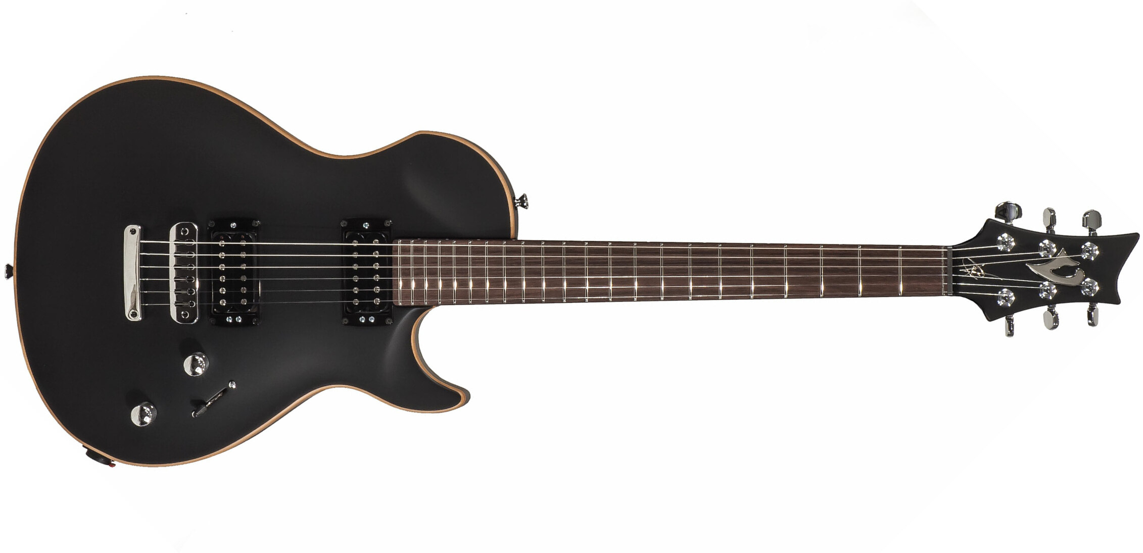 Vigier G.v. Rock Hh Ht Rw - Matte Black - Single cut electric guitar - Main picture