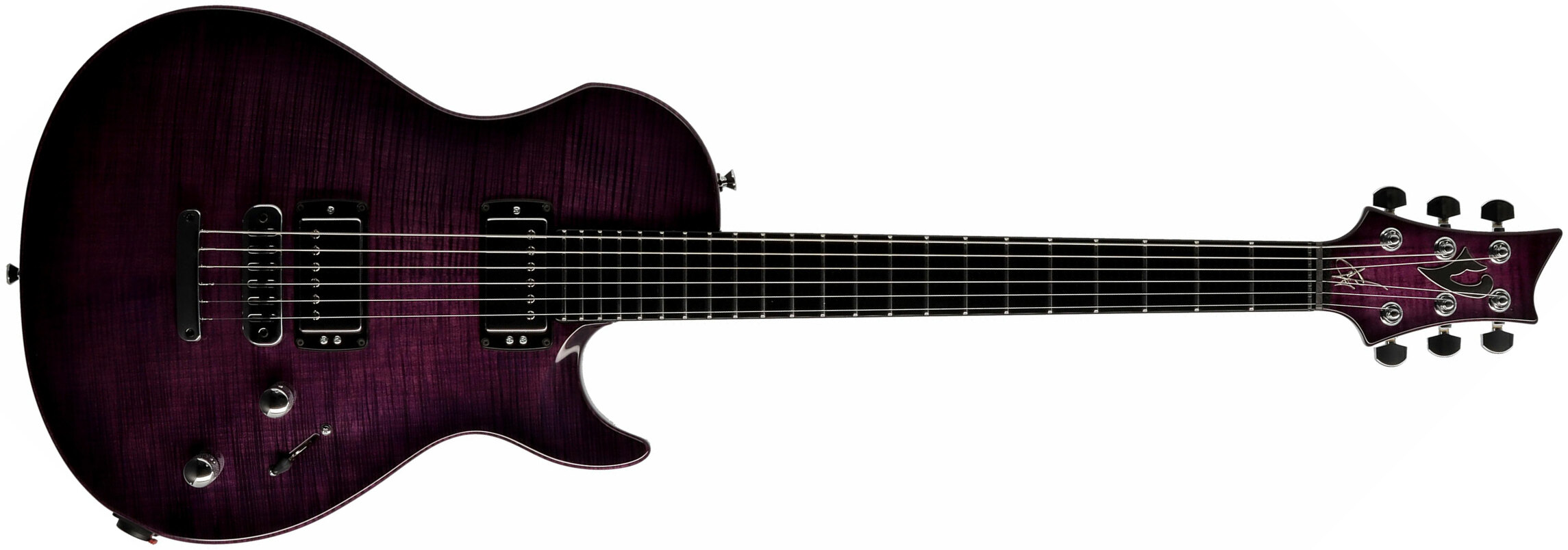 Vigier G.v. Wood 2h Ht Phe - Purple Fade - Single cut electric guitar - Main picture