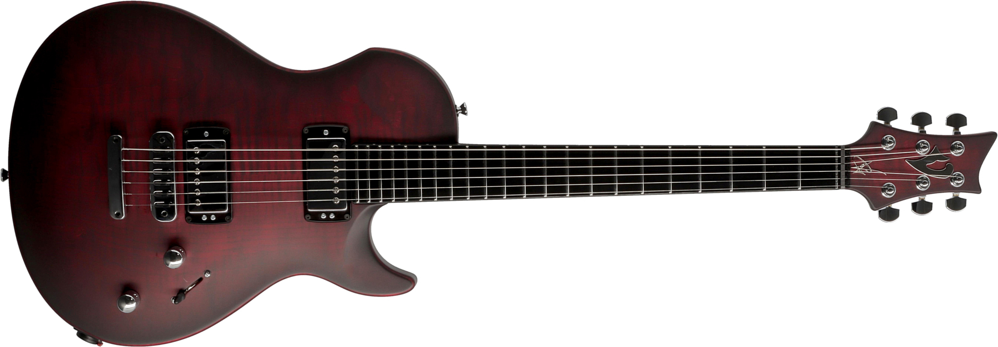 Vigier G.v. Wood 2h Ht Phe - Burgundy Fade Matte - Single cut electric guitar - Main picture