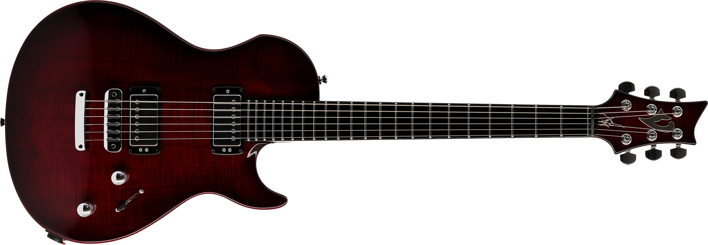 Vigier G.v. Wood Hh Ht Phe - Deep Burgundy Fade - Single cut electric guitar - Main picture