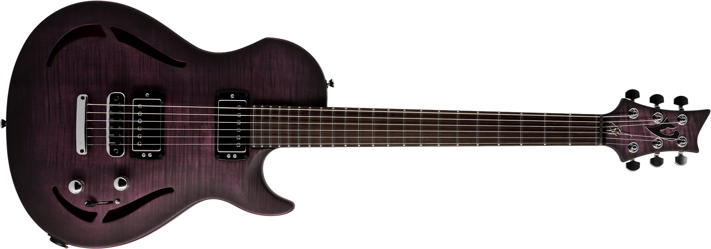 Vigier G.v. Wood Hollow 2h Ht Rw - Purple Fade - Semi-hollow electric guitar - Main picture