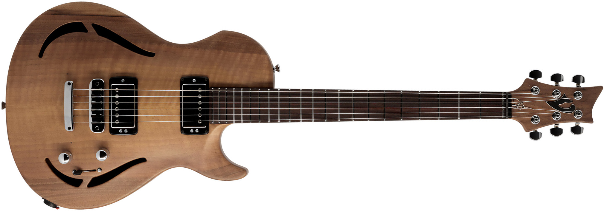 Vigier G.v. Wood Hollow Royal Walnut 2h Ht Rw #0631 - Natural - Semi-hollow electric guitar - Main picture