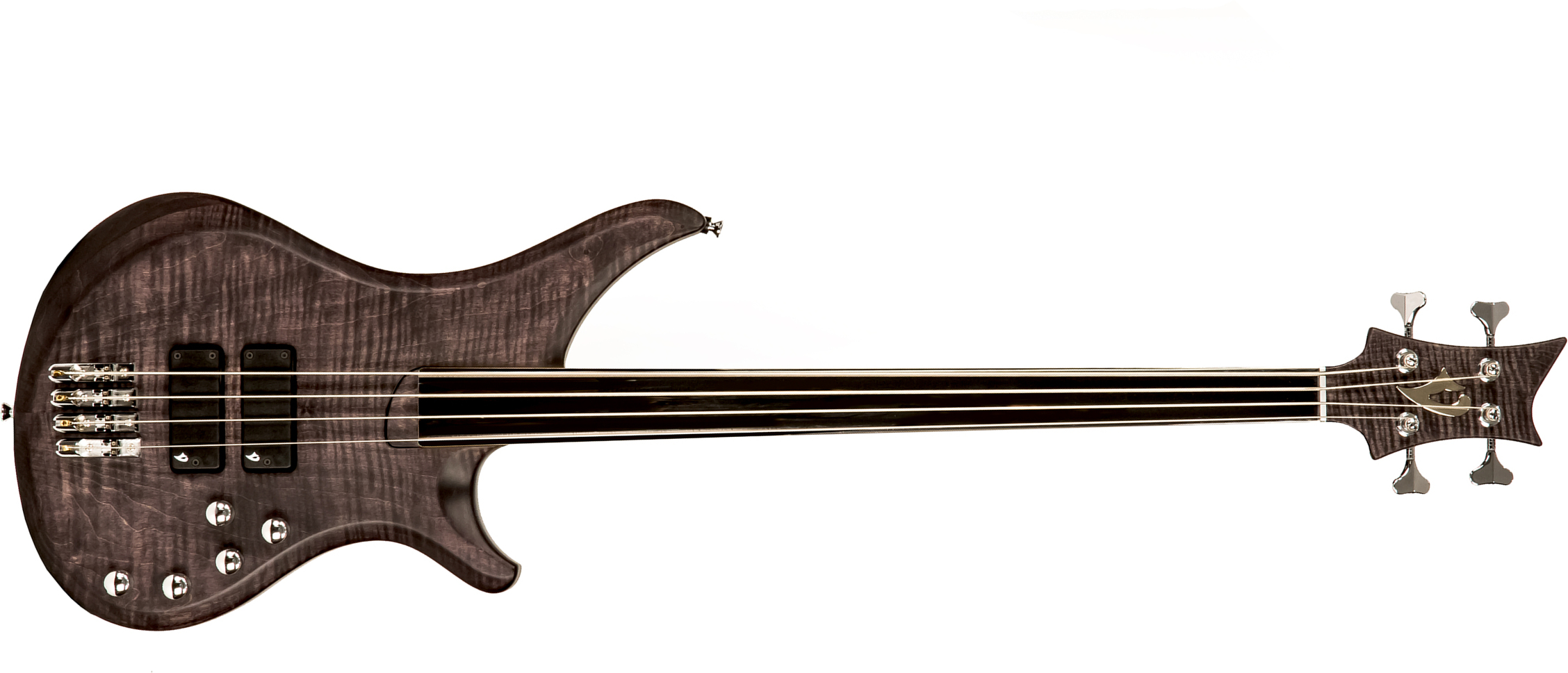 Vigier Passion Iv Fretless Imetal Active Dm +etui - Black Diamond - Solid body electric bass - Main picture