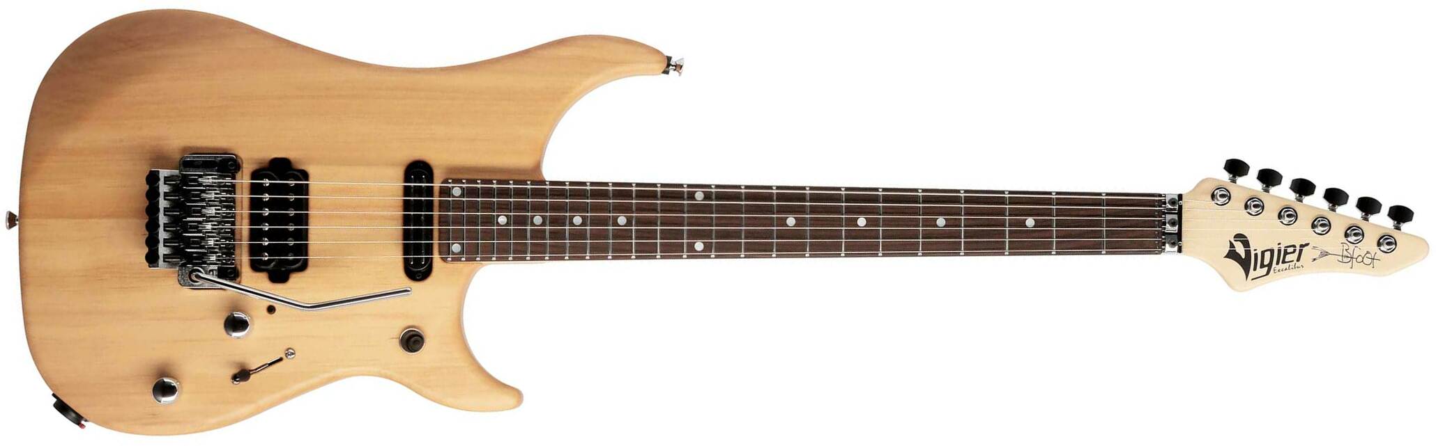 Vigier Ron Thal Bfoot Excalibur Signature Hs Fr Rw - Natural Matte - Signature electric guitar - Main picture