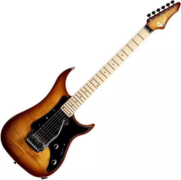 Solid body electric guitar Vigier                         Excalibur Custom HSH (MN) - Amber