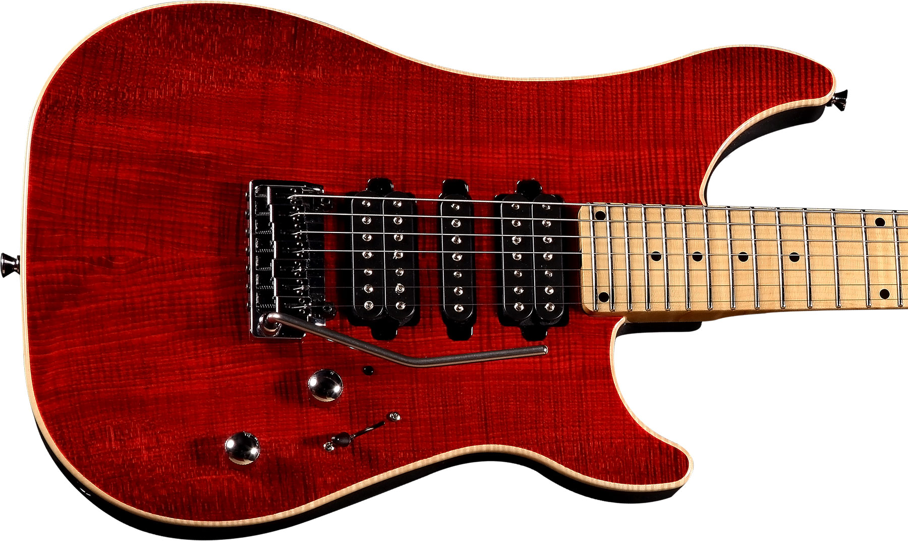 Vigier Excalibur Special 7 Hsh Trem Mn - Ruby - 7 string electric guitar - Variation 1