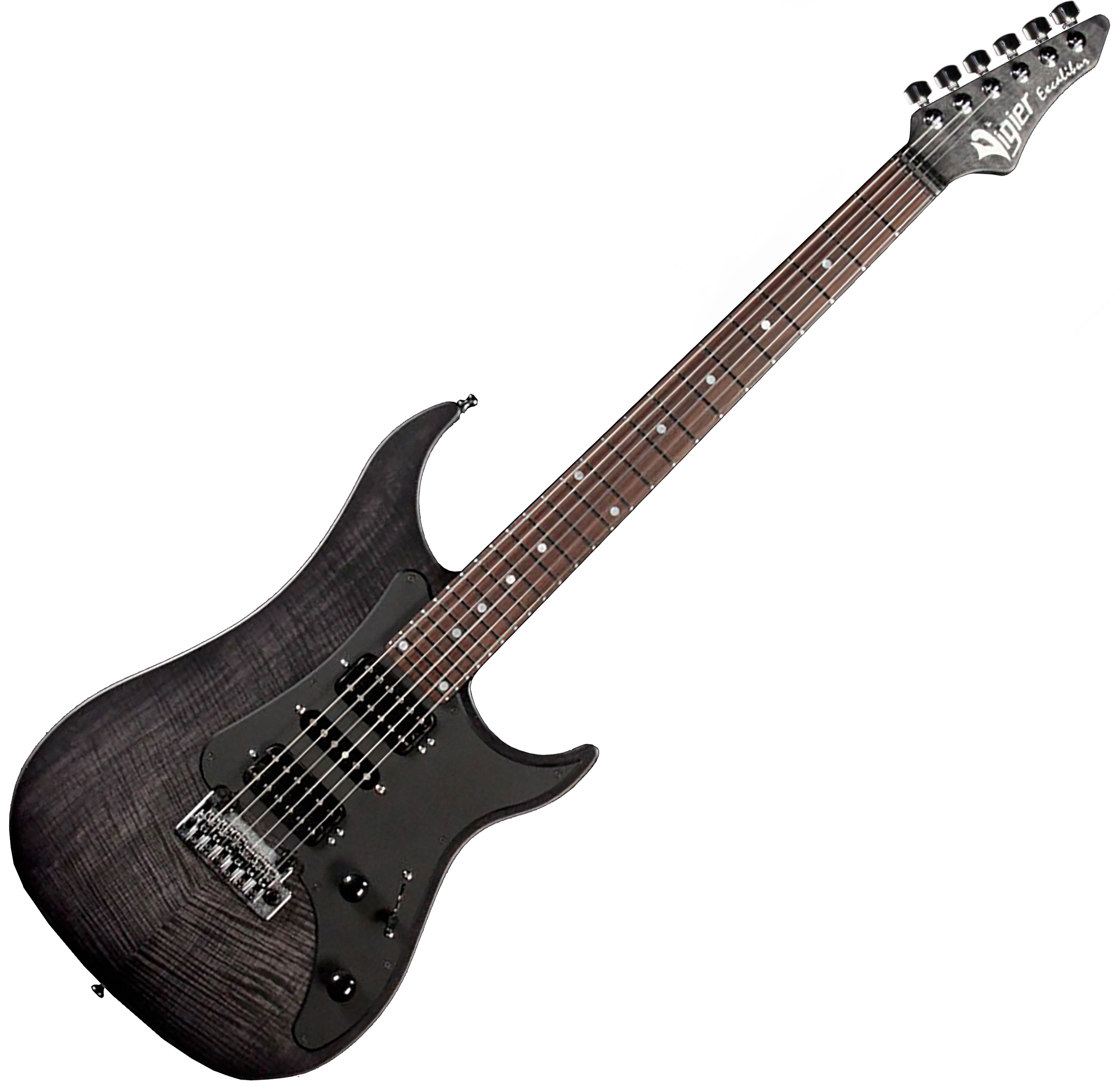 Vigier Excalibur Special Hsh Trem Mn +housse - Velour Noir - 7 string electric guitar - Variation 1