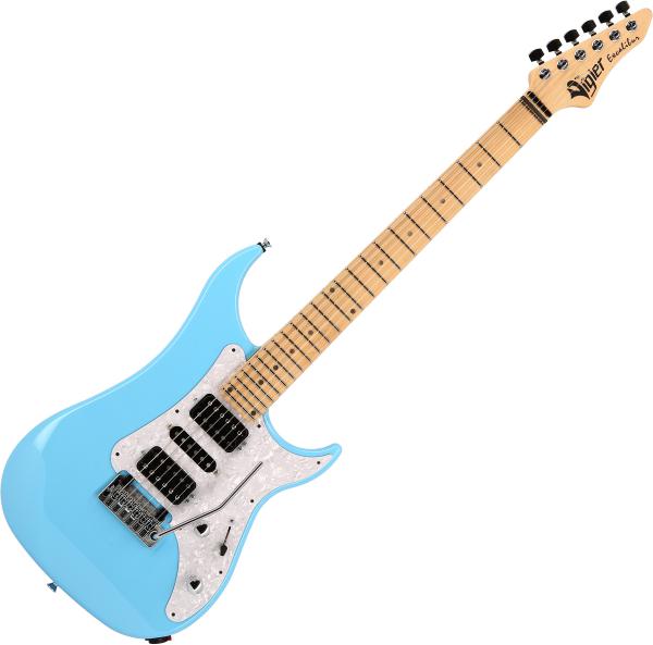 Vigier Excalibur Supra Hsh Trem Mn +etui - Marie-antoinette Blue - Metal electric guitar - Variation 2