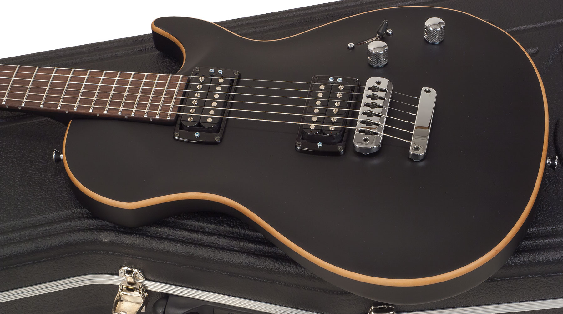 Vigier G.v. Rock Hh Ht Rw - Matte Black - Single cut electric guitar - Variation 2