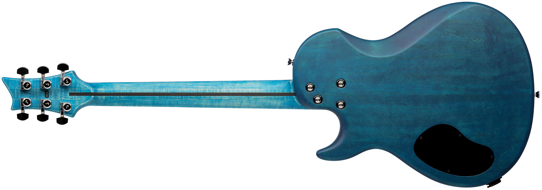 Vigier G.v. Wood 2h Ht Phe - Stonewash Blue Matt - Single cut electric guitar - Variation 1