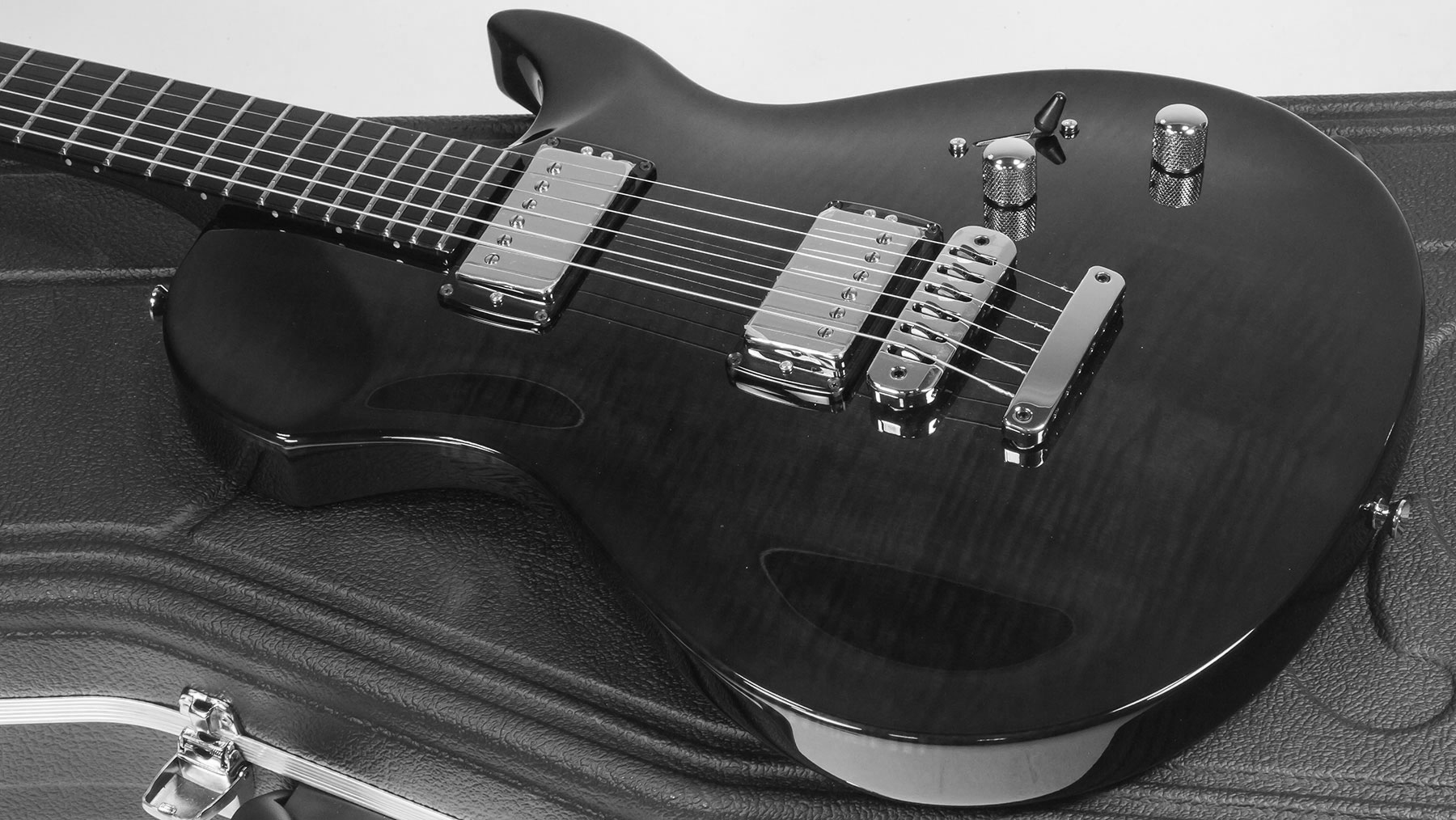 Vigier G.v. Wood Hh Ht Phe - Ebony Fade - Single cut electric guitar - Variation 2