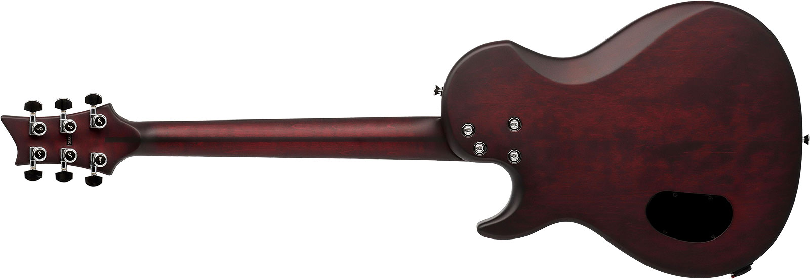 Vigier G.v. Wood Hollow 2h Ht Rw - Burgundy Fade Matte - Semi-hollow electric guitar - Variation 1