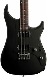 Str shape electric guitar Vigier Excalibur Indus (HH, HT, RW) - Black matte