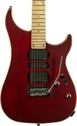 Str shape electric guitar Vigier                         Excalibur Ultra - Double ruby fade matte