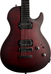 Single cut electric guitar Vigier G.V. Wood - Burgundy fade matte