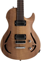 Semi-hollow electric guitar Vigier G.V. Wood Hollow Royal Walnut #0631 - Natural