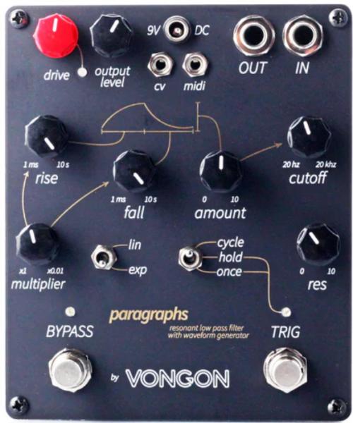 Vongon Paragraphs Resonant Lowpass Filter Wah & filter effect pedal