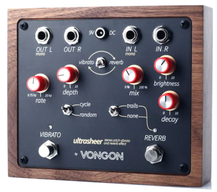 Vongon Ultrasheer Stereo Pitch Vibrato And Reverb - Modulation, chorus, flanger, phaser & tremolo effect pedal - Variation 1
