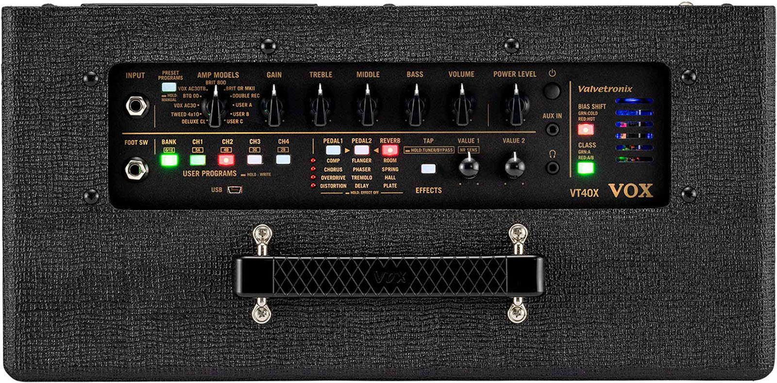 Vox Combo Vt40x Classic Blue - Electric guitar combo amp - Variation 3