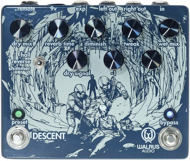 Walrus Descent - Reverb, delay & echo effect pedal - Main picture