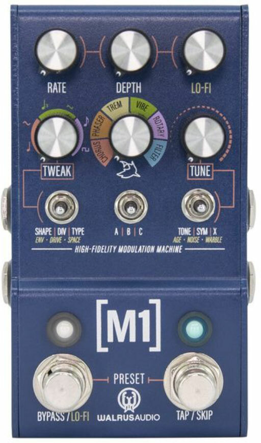 Walrus Mako M1 High Fidelity Modulation Machine - Modulation, chorus, flanger, phaser & tremolo effect pedal - Main picture