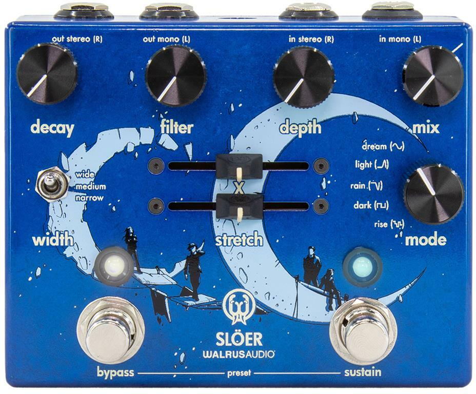 Walrus Sloer Stereo Ambient Reverb Blue - Reverb, delay & echo effect pedal - Main picture