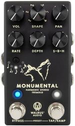 Modulation, chorus, flanger, phaser & tremolo effect pedal Walrus Monumental Tremolo Black