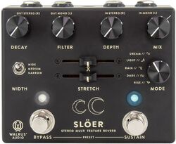 Reverb, delay & echo effect pedal Walrus audio Slöer Stereo Reverb Black