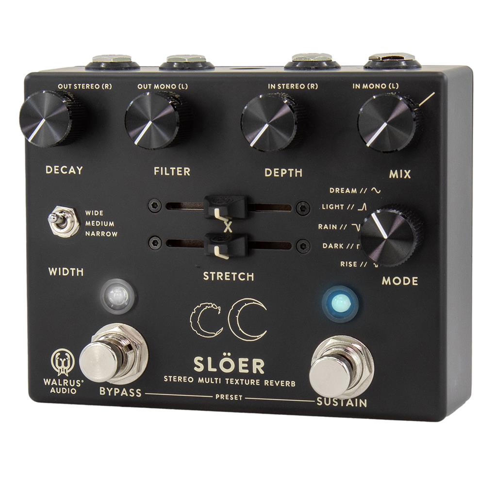 Walrus Sloer Stereo Ambient Reverb Black - Reverb, delay & echo effect pedal - Variation 2