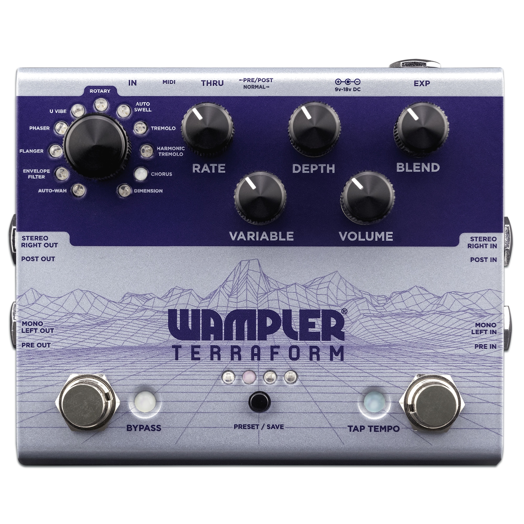 Wampler Wampler Terraform Modulation, chorus, flanger, phaser & tremolo